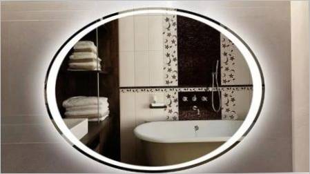 Kako odabrati ovalno ogledalo s pozadinskim osvjetljenjem za kupaonicu?