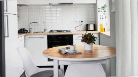 Kuhinjski stolovi i stolice za male kuhinje: vrste i izbor