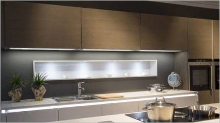 LED pozadinsko osvjetljenje za kuhinjske ormariće: što se događa i kako odabrati?
