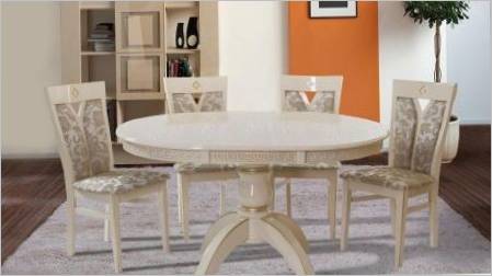 Ovalne klizne stolove u kuhinji: opcije dizajna i savjete kupaca
