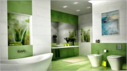 Zelena pločica u unutrašnjosti kupaonice