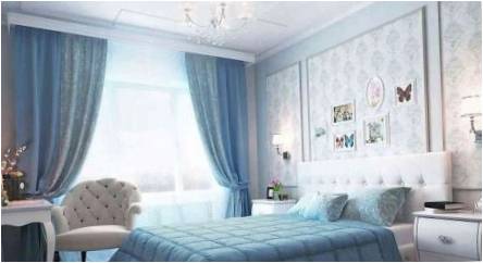 Zvuci dizajna spavaće sobe u plavim bojama