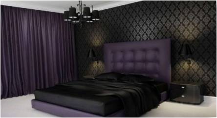 Zvukovi dizajna spavaće sobe u tamnim bojama