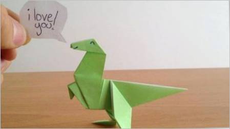 Kako presaviti dinosaur u origami tehnika?