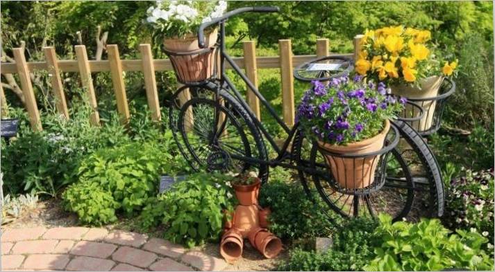 Primjena ideje starog bicikla u vrtnom dizajnu
