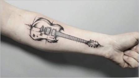 Vrijednost i skice tetovaža u obliku gitare