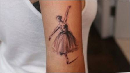 Vrijednost i skice tetovaže u obliku balerine