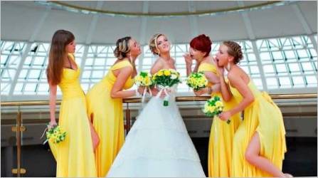 Vjenčanje u žutim i narančastim bojama: Značajke i metode
